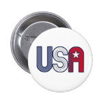 Retro USA With Star Patriotic Pin