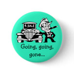 Retro Used Car Salesman Button