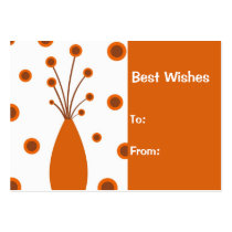 Retro vase Best Wishes : Card Business Card Template