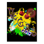 RETRO VEGAS POSTCARD