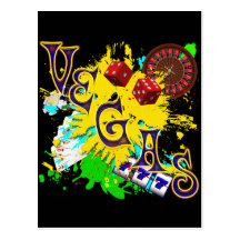 RETRO VEGAS POSTCARD