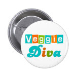 Retro Veggie Diva Button