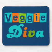 Retro Veggie Diva Mouse Pad