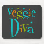 Retro Veggie Diva mousepads