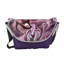 Retro Very Swirly  Purple Messenger Bag