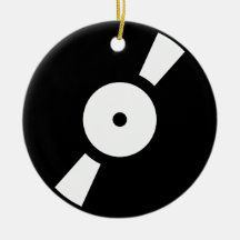 retro vinly record christmas ornament