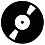 retro vinly record photo sculpture