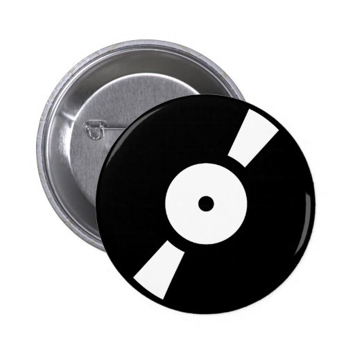 retro vinly record pin