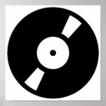 retro vinly record print
