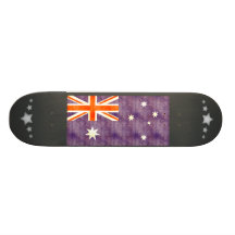 Retro Vintage Australia Flag Skate Board