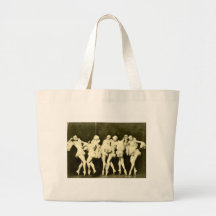 Retro Vintage Beautiful Dancing Women Ballet Dance Canvas Bag