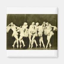 Retro Vintage Beautiful Dancing Women Ballet Dance Refrigerator Magnets