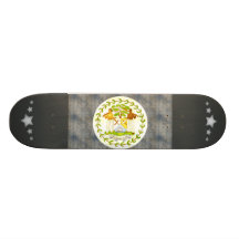 Retro Vintage Belize Flag Skate Boards