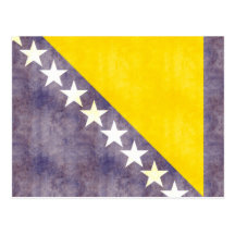 Retro Vintage Bosnia Herzegovina Flag Postcards