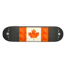 Retro Vintage Canada Flag Skateboard Deck