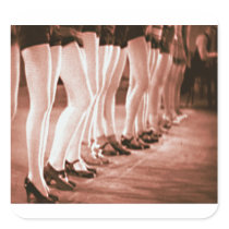 Retro Vintage Dancing Women Beautiful Dancing Legs Sticker