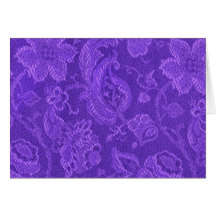 Retro Vintage Floral Amethyst Purple Note Card
