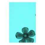 Retro Vintage Flower Teal Stationery