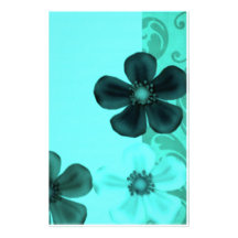 Retro Vintage Flowers Teal Stationery