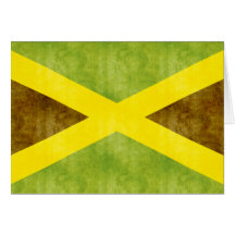Retro Vintage Jamaica Flag Greeting Card