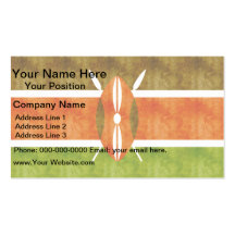 Retro Vintage Kenya Flag Business Card
