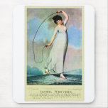 Retro Vintage Kitsch Pin Up Jump Roping Sophie W Mousepads
