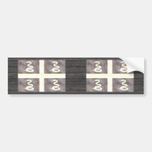Retro Vintage Martinique Flag Bumper Stickers