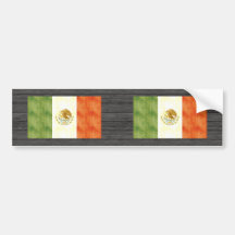 Retro Vintage Mexico Flag Bumper Stickers