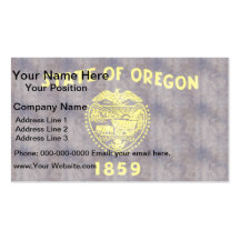 Retro Vintage Oregon Flag Business Card Templates