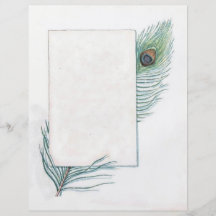 Retro Vintage Peacock Feather All Occasion Full Color Flyer