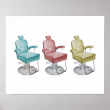 Retro Vintage Salon Decor Stylist Chair Print
