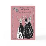 retro vintage style will you be my bridesmaid