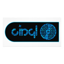 Retro Vinyl Logo - Black & Blue