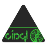 Retro Vinyl Logo - Black & Green stickers