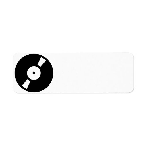 retro vinyl record custom return address labels