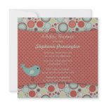 Retro whimsical polka dots baby shower invitation