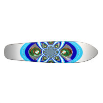Retro white blue turntable design