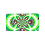 Retro white purple and green turntable address labels