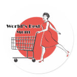 Retro "Worlds Best Mom" stickers