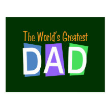 Retro World's Greatest Dad Post Cards