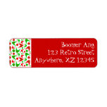 Retro Xmas Boomerang Return Address Labels