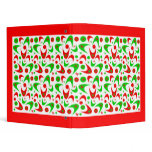 Retro Xmas Red & Green Boomerang binders