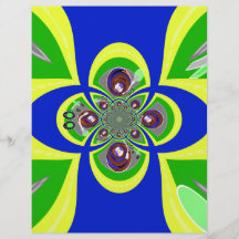 Retro yellow blue turntable design flyer