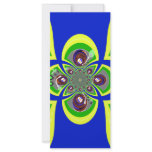 Retro yellow blue turntable design rack cards