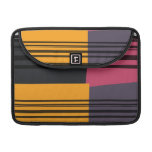 Retro Yellow, Pink, Black, Grey Abstract Art Sleeve For MacBook Pro