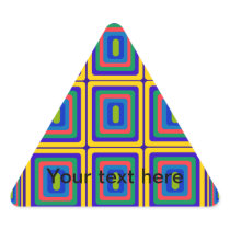 Retro yellow purple and green squares