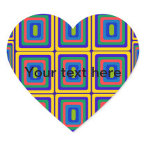 Retro yellow purple and green squares