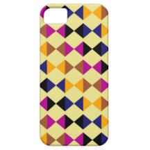Retro Yellow Purple Blue Diamond Argyle