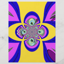 Retro yellow purple turntable design full colour flyer
