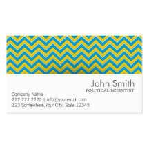 Retro Zigzag Political Scientist Business Card